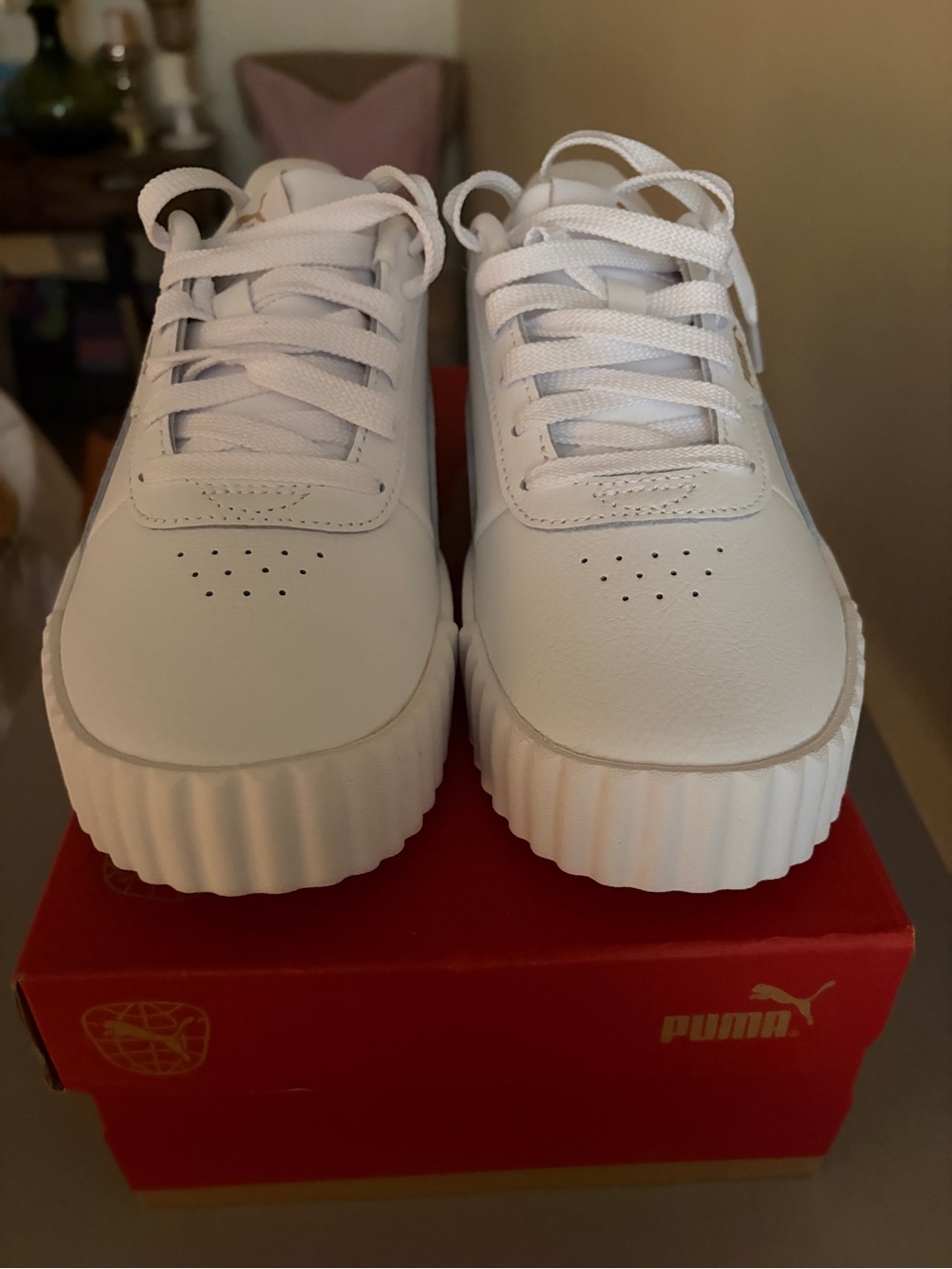 Brand New Puma White Platform Sneakers